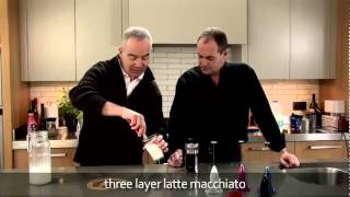 aerolatte  milk frother makes three layer caffè latte macchiato [upl. by Woodford566]