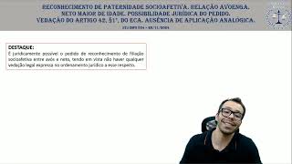 STJ INFO 834 paternidade socioafetiva e adoção [upl. by Anotal]